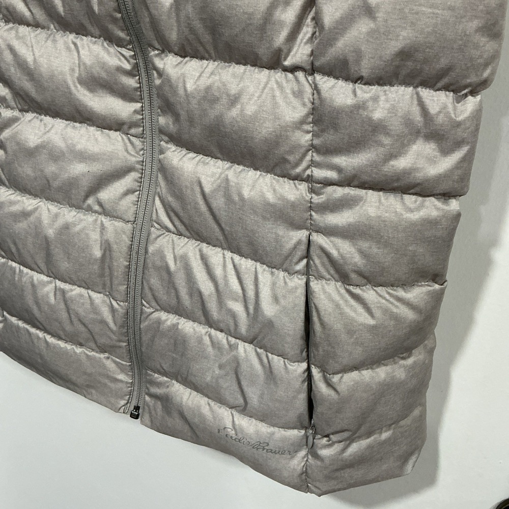 Eddie Bauer 650 Down Puffer Vest Womens Medium Gray Comfort Classic Logo Outdoor - Picture 4 of 13